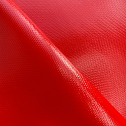 Ткань ПВХ 600 гр/м2 плотная, Красный (Ширина 150см), на отрез  в Лосино-Петровском