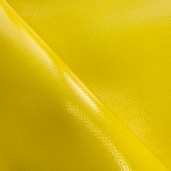 Ткань ПВХ 600 гр/м2 плотная, Жёлтый (Ширина 150см), на отрез  в Лосино-Петровском