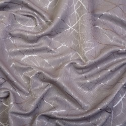 Ткань Блэкаут для штор светозатемняющая 75% &quot;Ледовое тиснение цвет Серый&quot; (на отрез)  в Лосино-Петровском