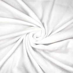 Флис Односторонний 130 гр/м2, цвет Белый (на отрез)  в Лосино-Петровском