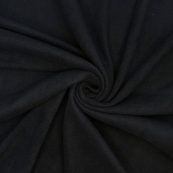 Ткань Флис Односторонний 130 гр/м2, цвет Черный (на отрез)  в Лосино-Петровском