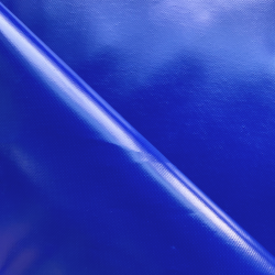 Ткань ПВХ 450 гр/м2, Синий (Ширина 160см), на отрез  в Лосино-Петровском