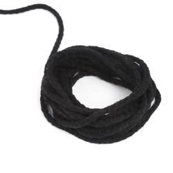 Шнур для одежды тип 2,  Чёрный (плетено-вязаный/полиэфир)  в Лосино-Петровском