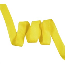 Окантовочная лента-бейка, цвет Жёлтый 22мм (на отрез)  в Лосино-Петровском